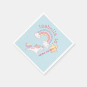  kleurrijke Unicorn Magic Wand Birthday Servet (Hoek)