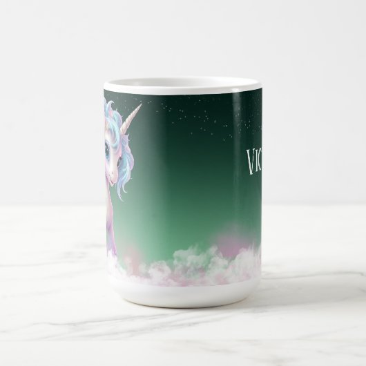 Kleurrijke Unicorn Naam Mok (Center)