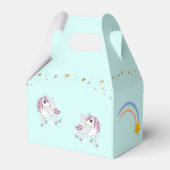 Kleurrijke Unicorn Rainbow Cute Magical Pink Bedankdoosjes (Achterkant)