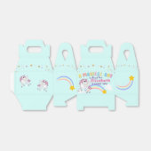 Kleurrijke Unicorn Rainbow Cute Magical Pink Bedankdoosjes (Uitgevouwen)