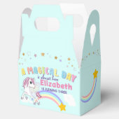 Kleurrijke Unicorn Rainbow Cute Magical Pink Bedankdoosjes (Geopend)