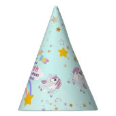 Kleurrijke Unicorn Rainbow Cute Magical Pink Feesthoedjes (Rechts)