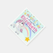 Kleurrijke Unicorn Rainbow Cute Magical Pink Servet (Hoek)