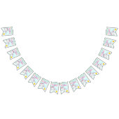 Kleurrijke Unicorn Rainbow Cute Magical Pink Vlaggetjes (Alle)