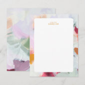 Kleurrijke unieke Abstracte kunst gepersonaliseerd Notitiekaartje (Voorkant / Achterkant)