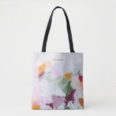 Kleurrijke unieke Abstracte kunst gepersonaliseerd Tote Bag (Voorkant)