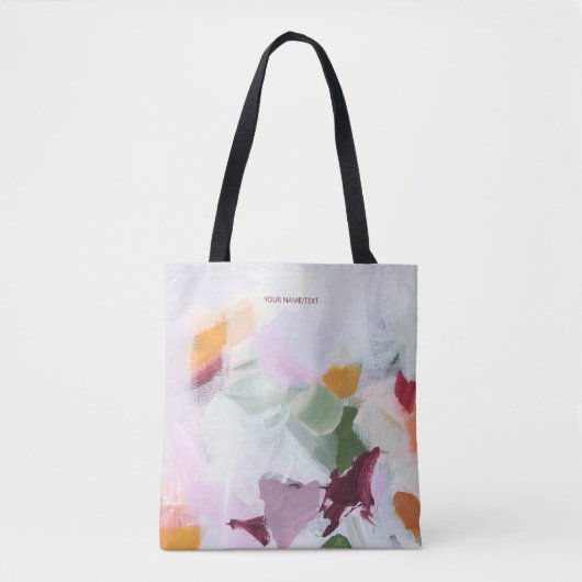 Kleurrijke unieke Abstracte kunst gepersonaliseerd Tote Bag (Voorkant)