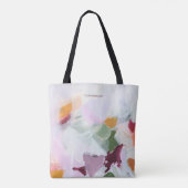 Kleurrijke unieke Abstracte kunst gepersonaliseerd Tote Bag (Achterkant)