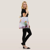 Kleurrijke unieke Abstracte kunst gepersonaliseerd Tote Bag (Op model)