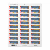 Kleurrijke unieke Abstracte retour adres vakantie Etiket (Full Sheet)