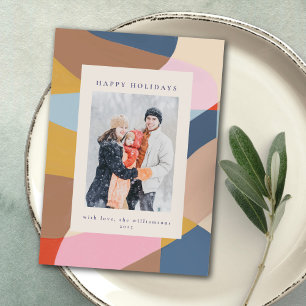 Kleurrijke unieke Abstracte verticale foto gelukki Feestdagenkaart