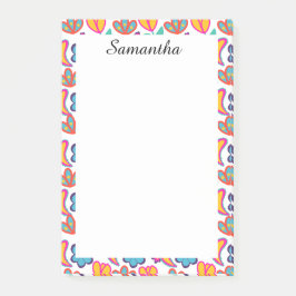 Kleurrijke unieke bloemen post-it® notes