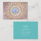 Kleurrijke, unieke en feestelijke Monogram Glitter Visitekaartje (Voorkant / Achterkant)