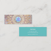 Kleurrijke, unieke en feestelijke Monogrammed Glit Mini Visitekaartje (Voorkant / Achterkant)