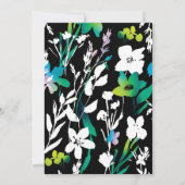 Kleurrijke & Unieke Floral bruiloft uitnodiging (Achterkant)