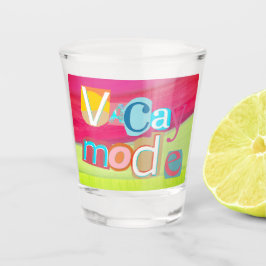 Kleurrijke Unieke Retro Vakantie Modus Shot Glas