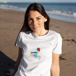 Kleurrijke Unieke Retro Vakantie Modus Tri-Blend Shirt