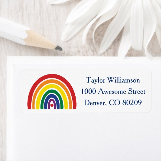 Kleurrijke, unieke stijlvolle LGBT Gay Pride Rainb Etiket (Insitu)