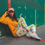 Kleurrijke, unieke verfvlek-regenboog leggings<br><div class="desc">Artsy,  rommelige spetters van de verven van de waterverf kenmerken een buitenaardse serie van kleuren. Van blauwgroen en aqua,  groen en lichtblauw,  lichtgeel,  paars,  rood en roze...  met meer voor een goede maatstaf.</div>