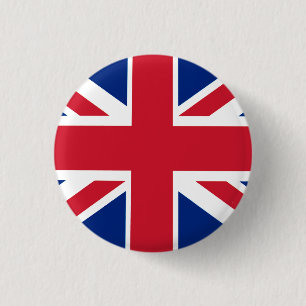 Kleurrijke Union Jack Ronde Button 3,2 Cm