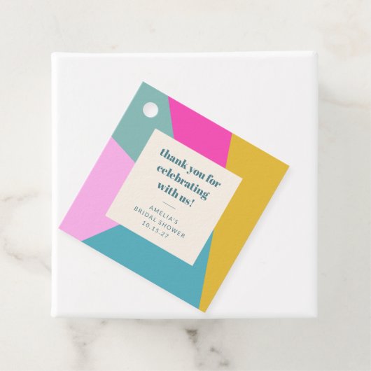 Kleurrijke Unique Custom Vrijgezellenfeest dank u Bedankjes Labels (In situ)