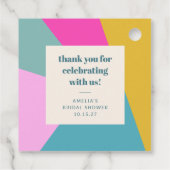 Kleurrijke Unique Custom Vrijgezellenfeest dank u Bedankjes Labels (Achterkant)