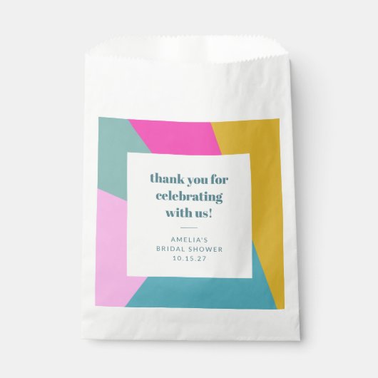 Kleurrijke Unique Custom Vrijgezellenfeest dank u Bedankzakje (Voorkant)