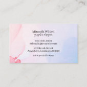 Kleurrijke Unique Pink Waterverf Ink Designer Visitekaartje (Achterkant)