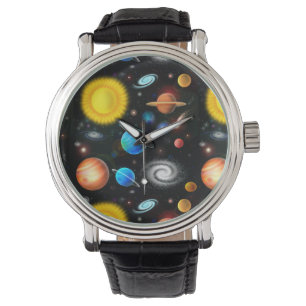 Kleurrijke Universe Astronomy Watch Horloge