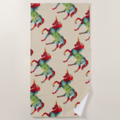 Kleurrijke unocorn strandlaken (Voorkant)