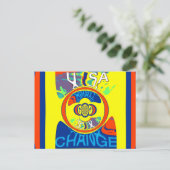 Kleurrijke USA Change: een feestelijk ontwerp Briefkaart (Staand voorkant)