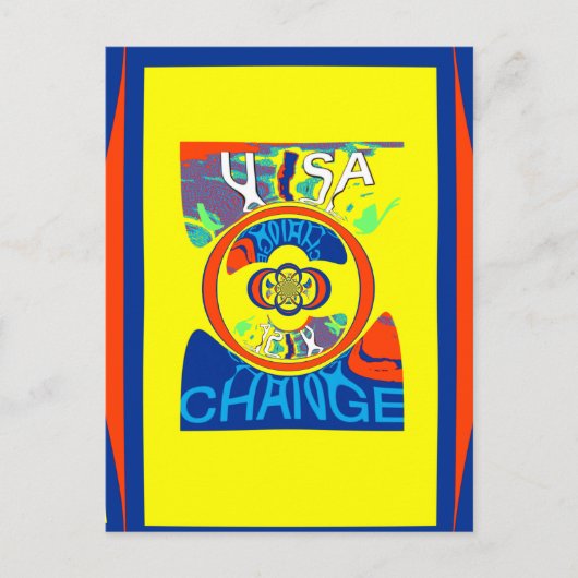 Kleurrijke USA Change: een feestelijk ontwerp Briefkaart (Voorkant)