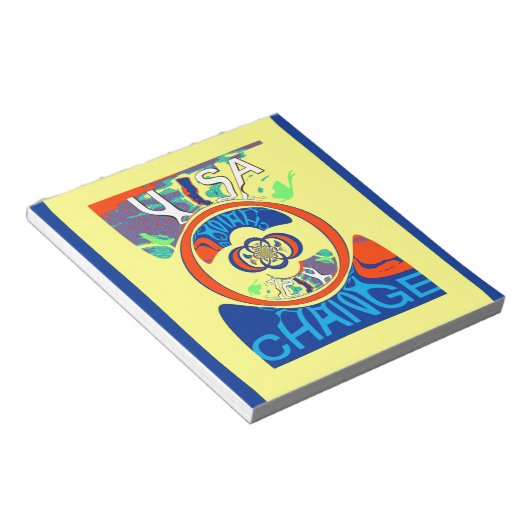 Kleurrijke USA Change: een feestelijk ontwerp Notitieblok (Schuin)