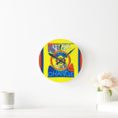 Kleurrijke USA Change: een feestelijk ontwerp Ronde Klok (Huis)