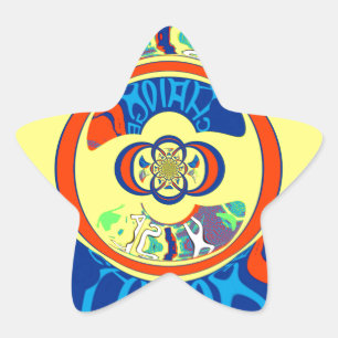 Kleurrijke USA Change: een feestelijk ontwerp Ster Sticker