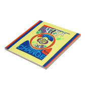 Kleurrijke USA Change: een feestelijk ontwerp Tegeltje (Zijkant)