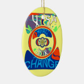 Kleurrijke USA Change: een feestelijke design art  Keramisch Ornament (Rechts)
