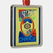 Kleurrijke USA Change: een feestelijke design art  Metalen Ornament (Rechts)