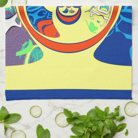 Kleurrijke USA Change: een feestelijke design art  Theedoek (Gevouwen)