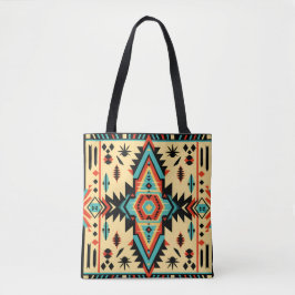 Kleurrijke Ute Indiase tribal patroon Tote Bag