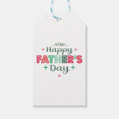 kleurrijke vaderdag cadeaulabel (Voorkant)