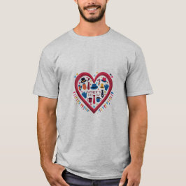Kleurrijke Vaderdag Heart Design – Perfect Dad G T-shirt