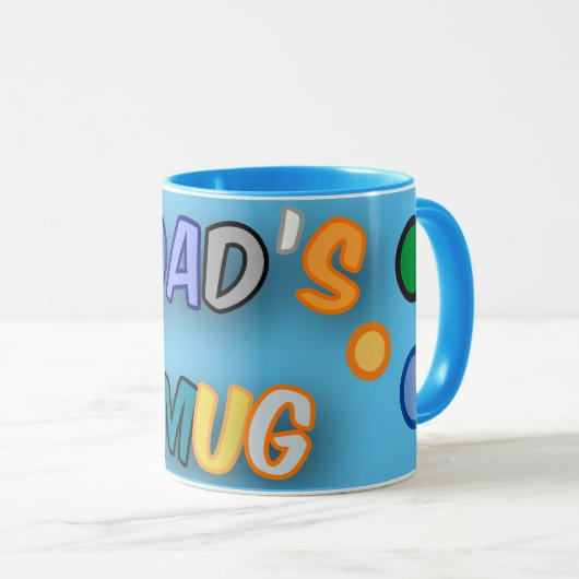 Kleurrijke Vaderdag Mok (Voorkant rechts)