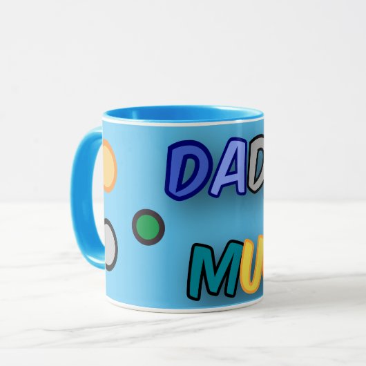 Kleurrijke Vaderdag Mok (Voorkant links)