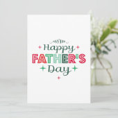 kleurrijke vaderdag save the date (Staand voorkant)