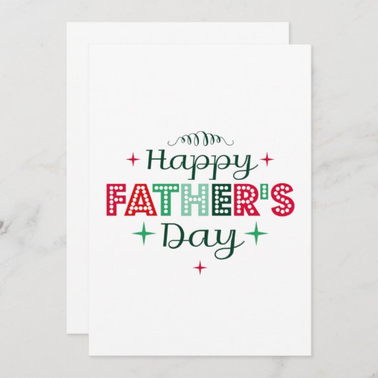 kleurrijke vaderdag save the date (Voorkant / Achterkant)