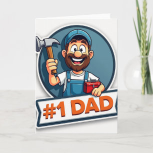Kleurrijke Vaderdag Tool Card Kaart