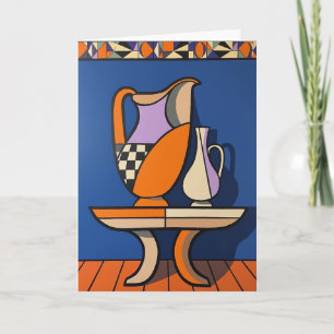 Kleurrijke vadersdag kunstkaart kaart