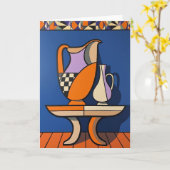 Kleurrijke vadersdag kunstkaart kaart (Gele Bloem)