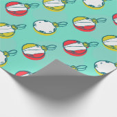 Kleurrijke vakantie ornamenten kerstcadeau cadeaupapier (Hoek)